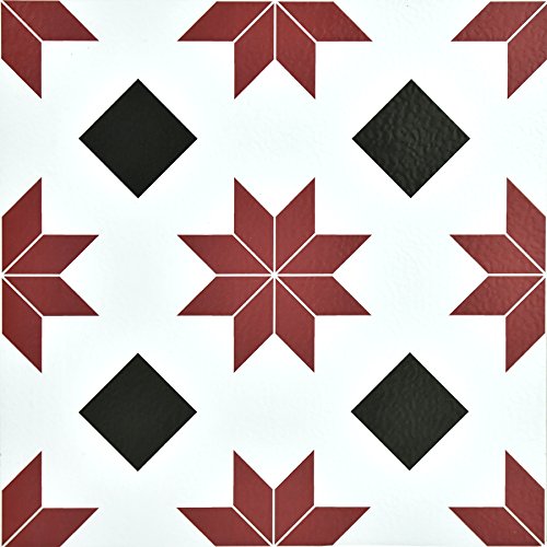WallPops FP2482 Orion Azulejos adhesivos, rojo, juego de 10 unidades