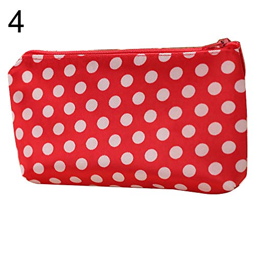 Preisvergleich Produktbild Feli546Bruce Kosmetiktasche, tragbare Reise-Kosmetiktasche, Make-up-Tasche, Herz-Dot-Print, Kulturbeutel, Kosmetiktasche, Make-up-Organizer 4# Einheitsgröße
