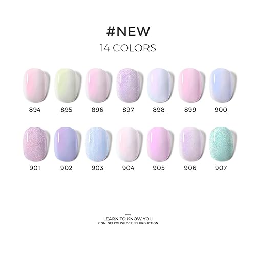 Miniatura 2 de PINNI - Esmalte de uñas de gel rosa Buble Shell, esmalte de uñas de gel con purpurina, esmalte semipermanente de gel UV, polarizado, brillo