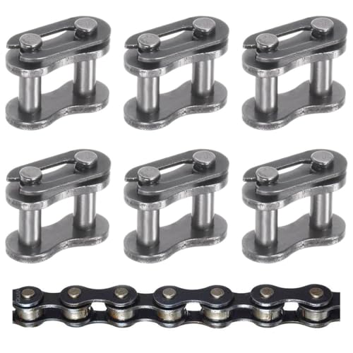 KAHZOR 6 piezas Master Links de Plata para Motocicleta ATV Quad 4 Wheeler Pocket Bike, Cadena Moto, Eslabones Principales de Cadena Aleación de Acero Robustos Eslabón Principal 428
