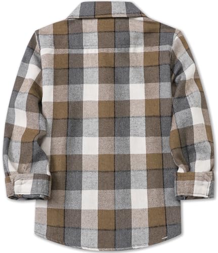 Image of Betusline Boy and Men Button Down Plaid Shirt