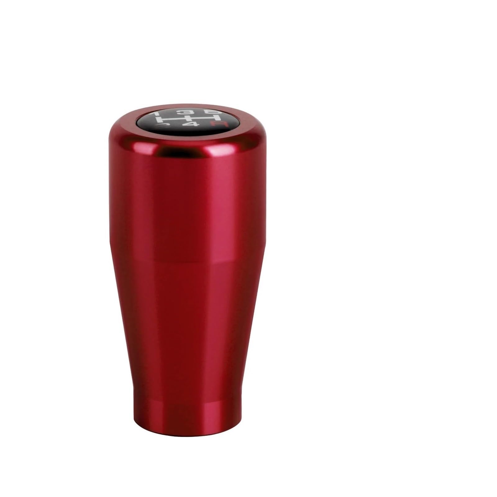 Jeocoai Red Car Gear Knob 5Speed Gear Shift Knob Aluminium Universal Racing Lever M8 M10 M12 For Manual Transmission Level(Red)