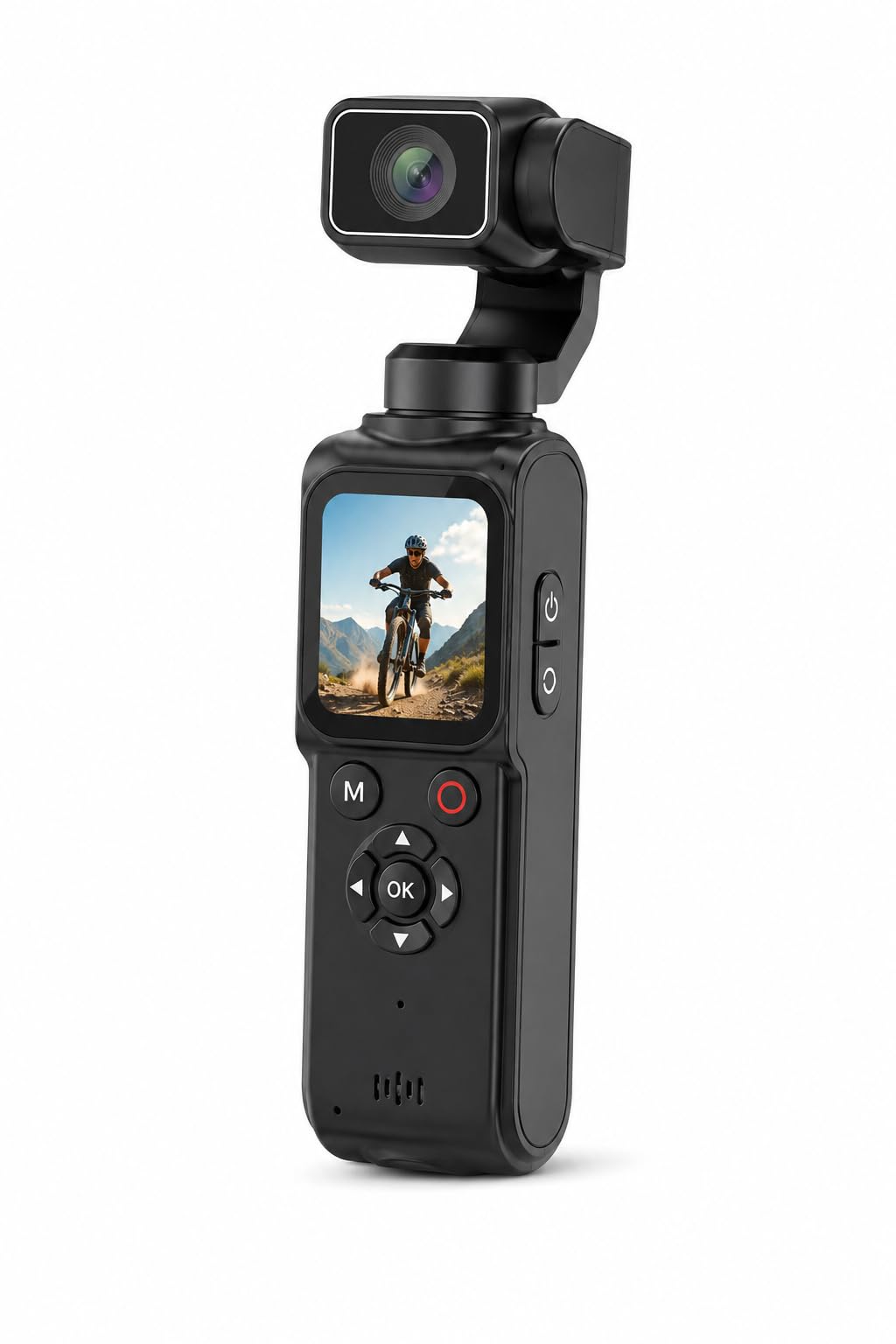 AUSHA 4K Smart Vlog Camera with 330° AI Face Tracking, Handheld Gimbal Stabilizer, WiFi Connectivity, 1.72” Touchscreen, 2400mAh Battery, Portable Mini Camera for YouTube, Reels & Live Streaming-image-2
