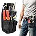 Tool Belt Bag, Small Utility Pouches with Multi Pocket, Lightweight Waist Belt Organizer Bag for Electrical Workers Handymen Work Maintenance(Color:Black+Yellow)