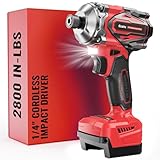 Cordless Impact Driver Compatible with Milwaukee 18V Battery, Ecarke 2800 In-lbs Brushless 1/4' hex chuck Impact Driver, impact drill with 5-Speed Lightweight Power Impact Drivers (no battery)