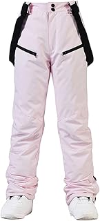 Pantalones de esquí de gran tamaño para hombre, pantalones de nieve cálidos a prueba de viento, para invierno, para mujer, pantalones de esquí, snowboard, color rosa, XL