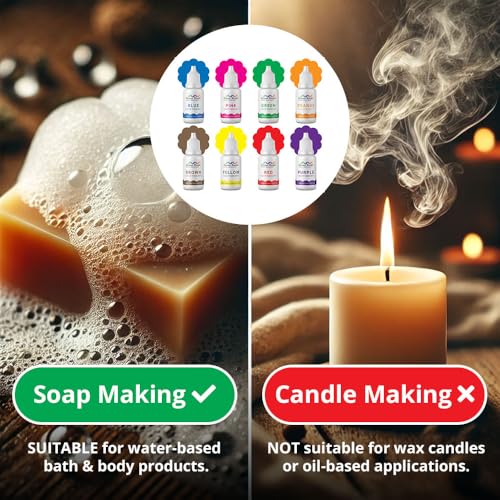 Image of Liquid Colours (Signature Collection + Essential Collection) for Bath Bomb & Melt & Pour Soap Making - Set of 16 (15 ml Each)