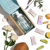 Tirtyl Smart Soap Single Kit - Foaming Hand Soap Tablet 4 Pack - 32 fl oz total (makes 4x 8 fl oz bottles of soap) - Includes Weighted Glass Foaming Dispenser - Compostable Packaging - Variety Fragrance Pack