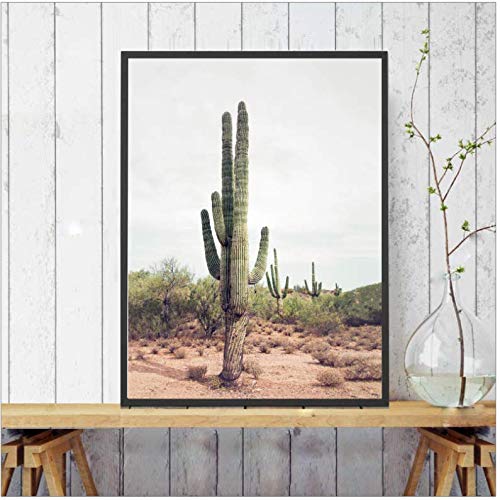 Affiche désert nature peinture sur toile Tall Cactus impression art mural 50x70cm