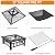 Yaheetech Multifunctional Fire Pit Table 32in Square Metal Firepit Stove Backyard Patio Garden Fireplace for Camping, Outdoor Heating, Bonfire and Picnic
