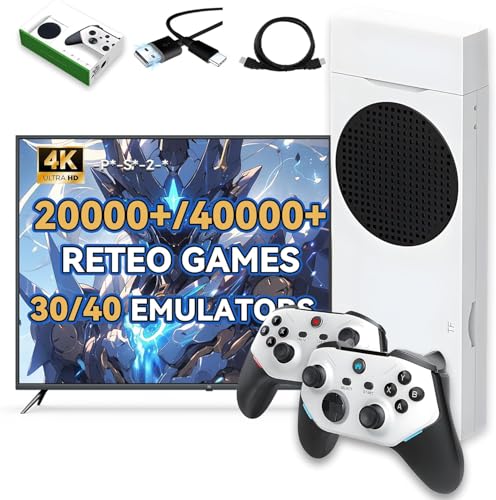 Image of GSH M88 Retro Game Console Retro Game Stick,20000+ Video Games,30+ Emulators,Support 4-Player Online Battles,4K HDMI Arcade Gaming Console with Dual 3D Rocker, Emulator Console for TV (128GB)