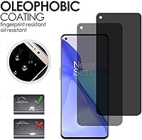Vista 6 de Vidrio templado antiespía para OnePlus 9, [2 piezas], dureza 9H, antiarañazos, antiespías, protector de pantalla de privacidad, película protectora