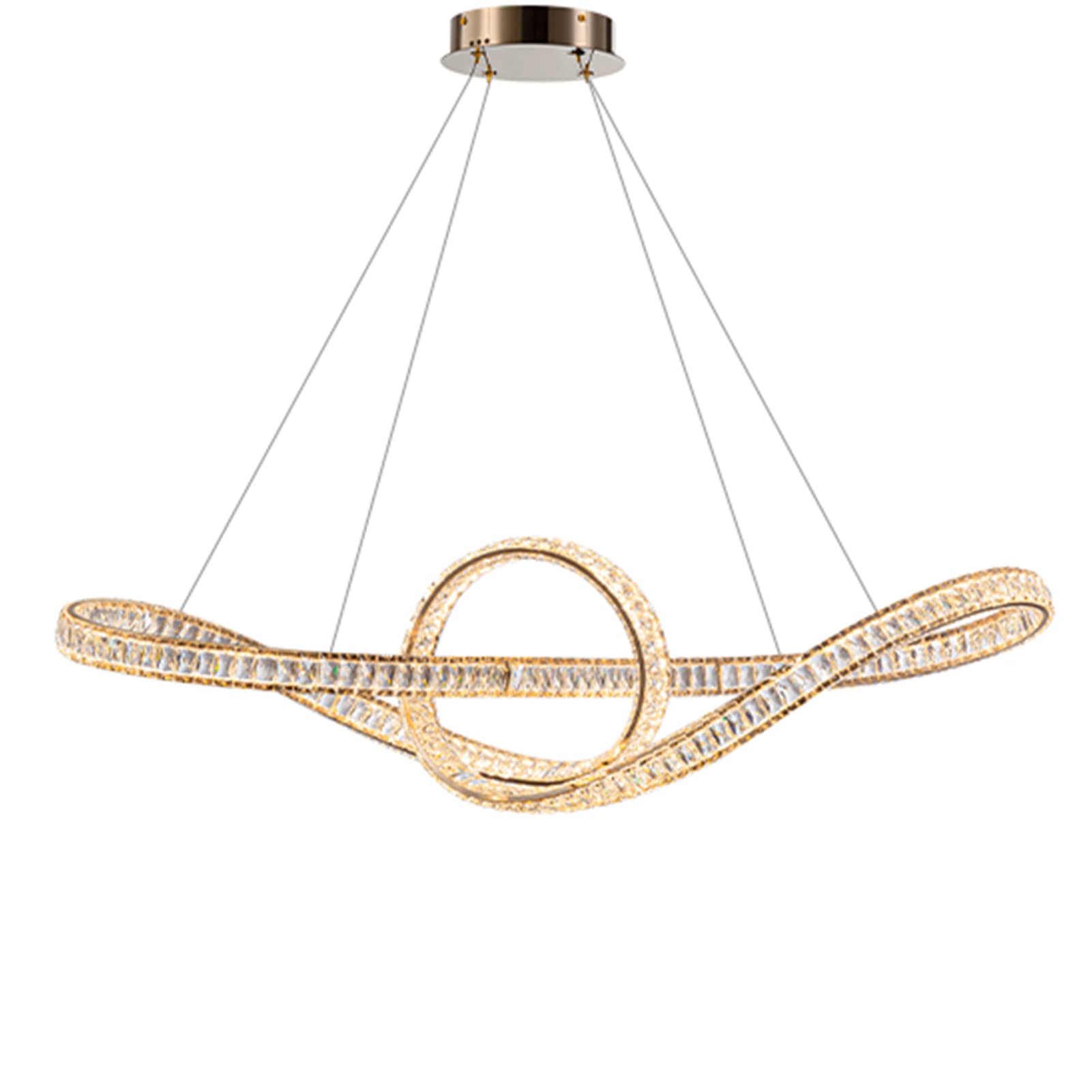 MARURY Modern Crystal LED Chandeliers Dinning Room Pendant Light Single Head Adjustable Fixtures Lights Luxury Living Room Home