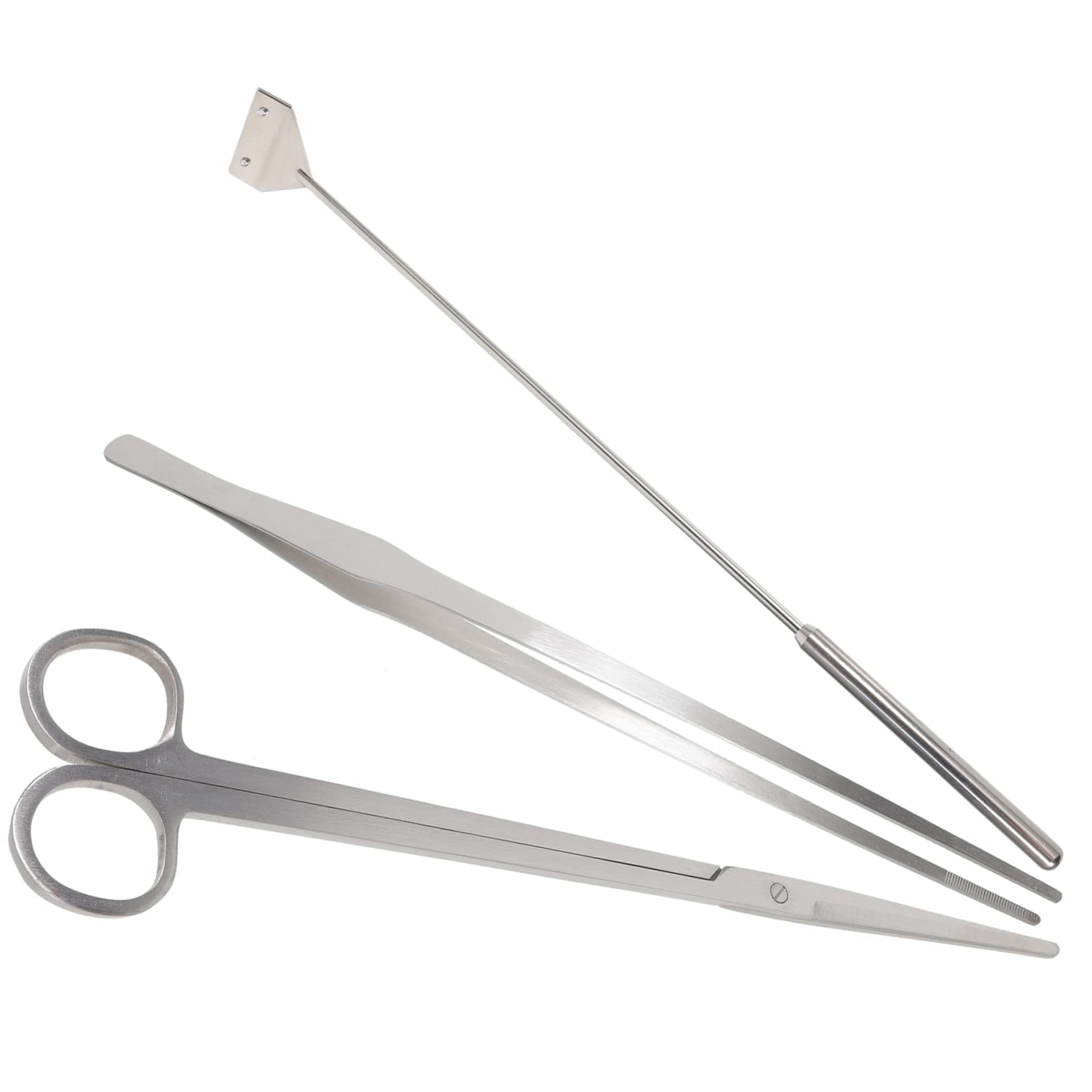 Sosoport Aquarium Set 8-Piece Kit Long Handle Tweezer Scraper for Shrimp Tank Accessories Saltwater Aquariums