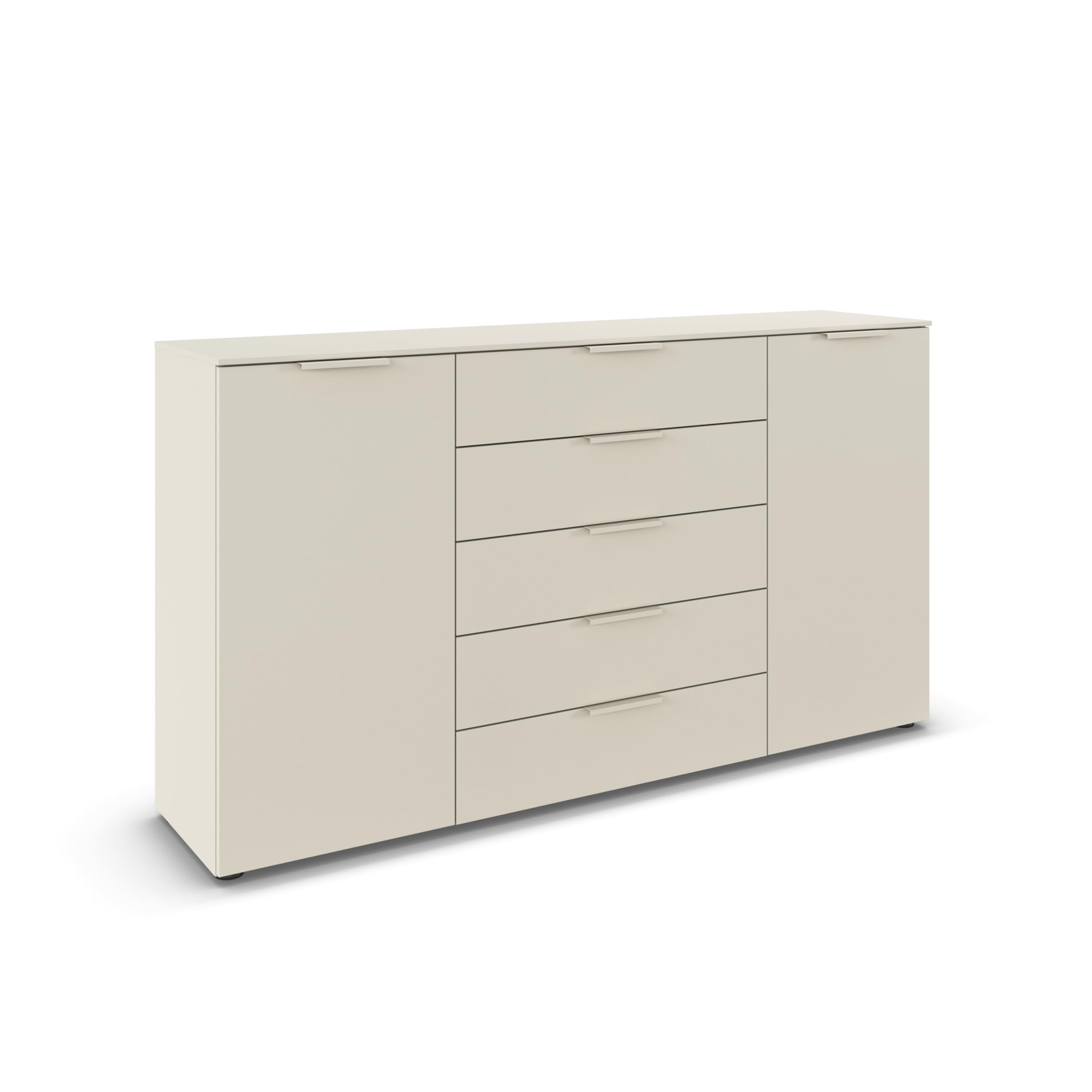rauch ORANGE Schubkastenkommode Flipp Schubladenkommode Wäscheschrank Schrank – Breite 180 cm, 2-türig, 5 Schubladen, Soft-Close