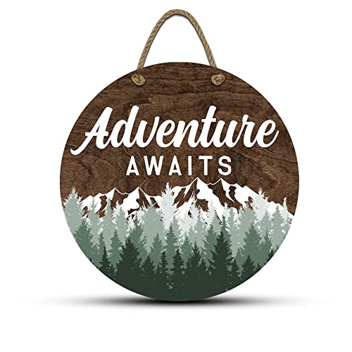 Adventure Awaits Hanging Wall Sign, 12