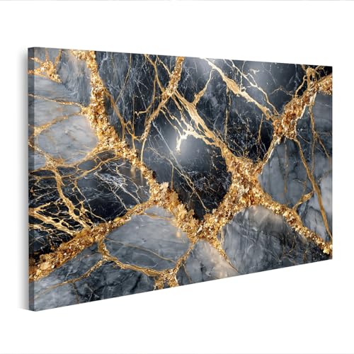 Tableau sur toile marbre de luxe pour sublimer un mur vide et valoriser le style du salon