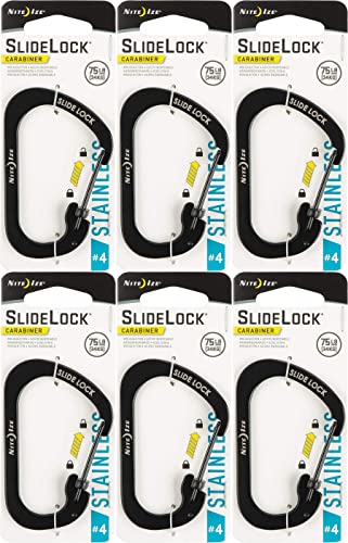Nite Ize Csl4-01-R6 #4 Black Slidelock Carabiner