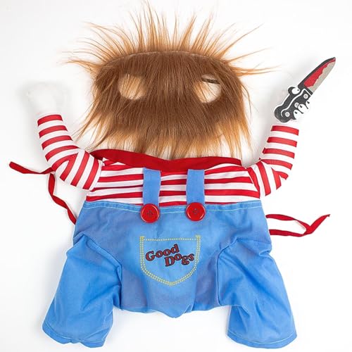 Disfraz Chucky para perro - Halloween cosplay miniatura 5