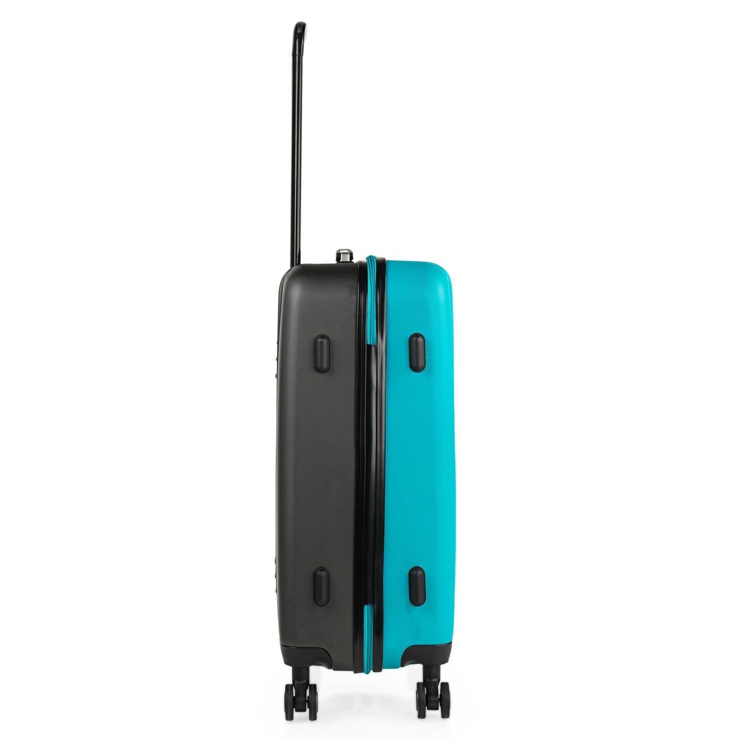 ITACA - Maleta Mediana con 4 Ruedas Giratorias para Viajes Largos Tipo Trolley Ideal como Maletas de Viaje Grandes 23 Kilos y Maleta Viaje Mediana Resistentes, Turquesa-Antracita