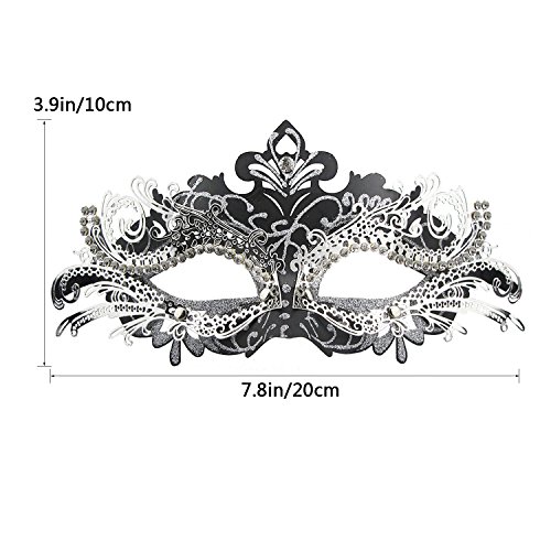 Image of Coddsmz Couple Masquerade Mask Set - Venetian & Mardi Gras Mask for Women & Men