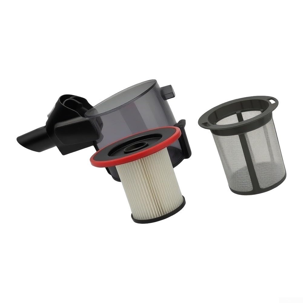Kit di 3 contenitori di ricambio per Bosch Unlimited Serie 6 e S6, set di 3 contenitori di ricambio con pieghettato e pre-filtro, in plastica a lunga durata (bicchiere per polvere con filtro)