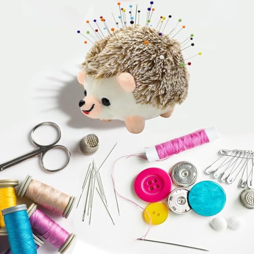 Image of Sizobi Cute Hedgehog Pin Cushion, Soft Plush Pin Cushions for Sewing, Needle Holder Sewing Pin Holder, Sewing Supplies Accessories Gift for Quilting, Embroidery, DIY Crafts(Sewing Pins Not Included)