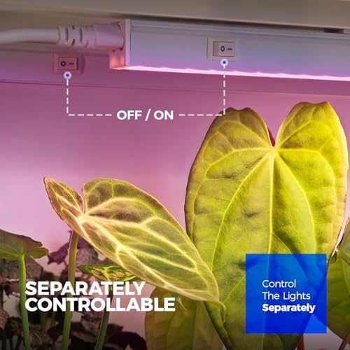 Image of Barrina T5 Grow Lights for Indoor Plants, Full Spectrum, 4ft 160W (8 x 20W), LED Grow Light Strip for Seed Starting, Greenhouse, Plug and Play, 8-Pack