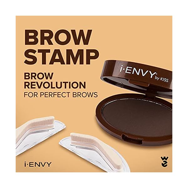 Kiss i-envy brow stamp kit Dark brown Makeup, 1 Count