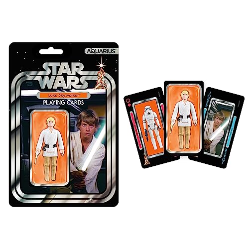 Aquarius Star Wars Luke Skywalker Premium Playing Cards - Luke Skywalker Themed Deck of Cards for Your Favorite Card Games - Officially Licensed Star Wars Merchandise & Collectibles -  54510