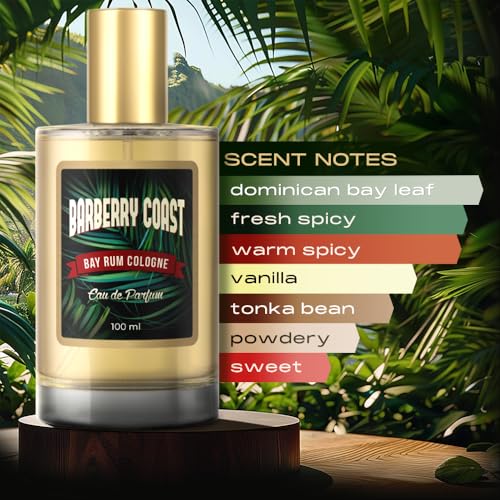 Bay Rum Eau de Parfum EdP Cologne for men by Barberry Coast - Crafted with Authentic Bay Oils from Dominica in the Caribbean Islands - Natural and Pure Ingredients image 5
