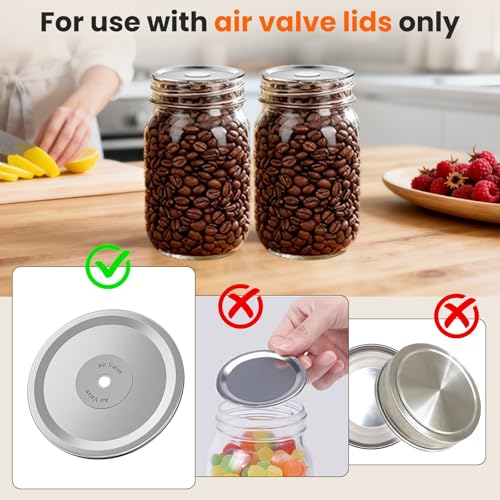 Image of Electric Mason Jar Vacuum Sealer, Upgraded Handheld Vacuum Sealer Kit for Food Storage, Cordless Jar Sealer for Wide & Regular Mouth Jars, Bags, Containers