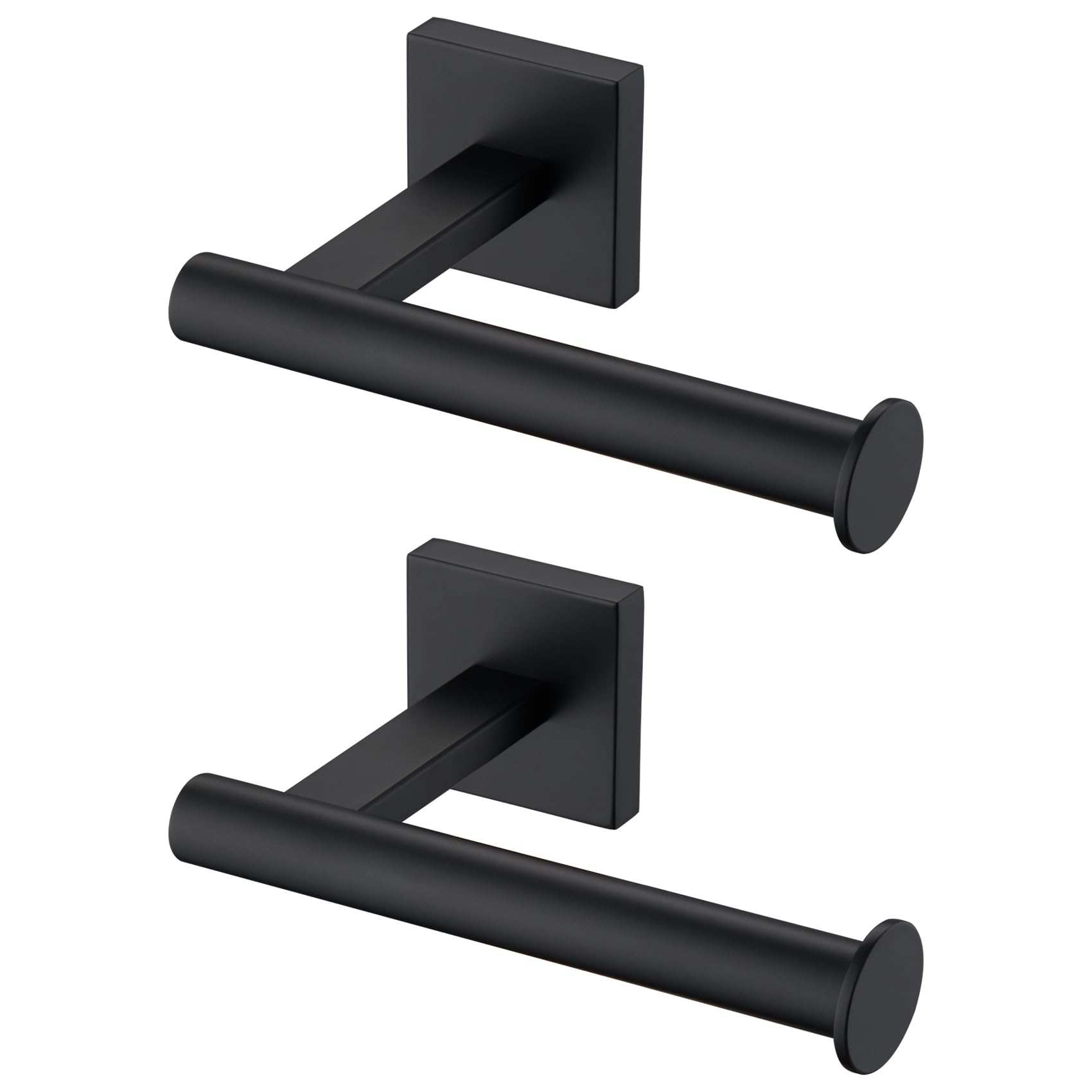 KOKOSIRI Toilet Paper Holder for Bathroom Toilet Roll Holder Hold Mega Rolls Wall Mounted, Matte Black Stainless Steel 2 Pack, B2008BK-P2