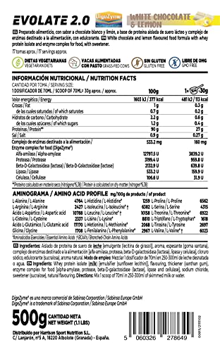 Aislado-de-Proteina-de-Suero-de-HSN-Evolate-20-Sabor-Chocolate-Blanco-Limon-500-g-16-Tomas-por-Envase-Whey-Protein-Isolate-CFM-Enzimas-Digestivas-No-GMO-Vegetariano-Sin-Gluten-ni-Soja
