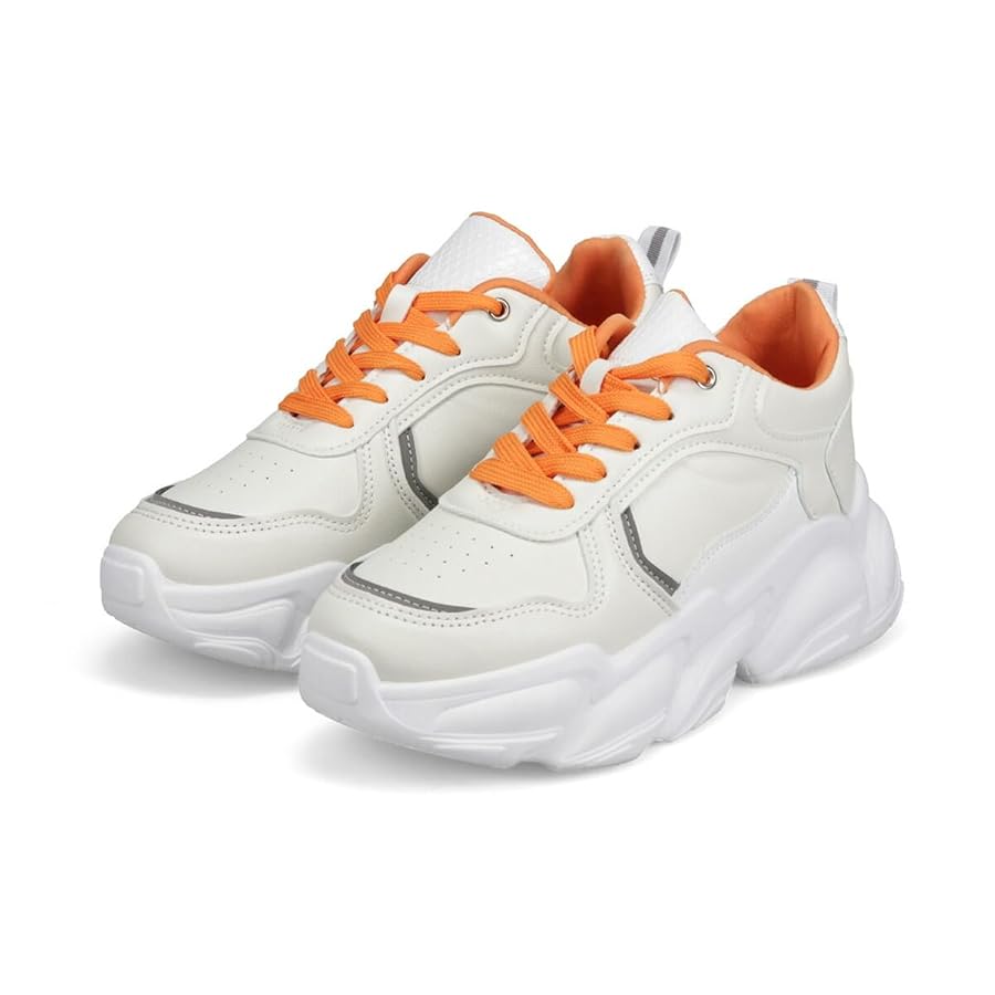 【✩】カジュアルな厚底白い靴の日常着 楽天市場】厚底スニーカー 白スニーカー レディース コート