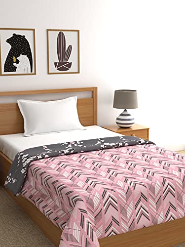 Image of Trident Reversible Queen Dohar, Microfiber, Dohar Double Bed, Queen Size Blanket, Super Soft Quilt, Comfort Living Dohar Collection 90 GSM, Peach Blush, Single
