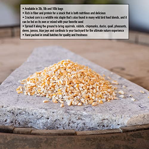 Desert Valley Cracked Corn, Premium Wild Bird and Wildlife Food for Squirrels, Turkeys, Ducks, Rabbits, Dove, Quail and More (3 Pounds)