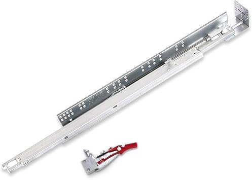 ULead 1A68F, 15 Inch Soft Close Undermount Drawer Slide for Face Framed Cabinets w/Height Adjustment, 100 lb Loading, 5/8" Wall Thickness, 1 Set/Carton...