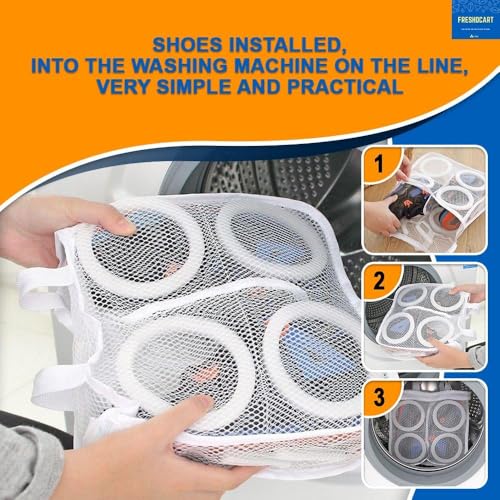Image of FreshDcart Laundry Bag for Washing Machine | Mesh Wash Bag for Washing Machine & Dryer | Reusable Laundry Washing Bag for Travel, Socks & Undergarments| Mesh Bags for Washing Machine (Pack of 1)