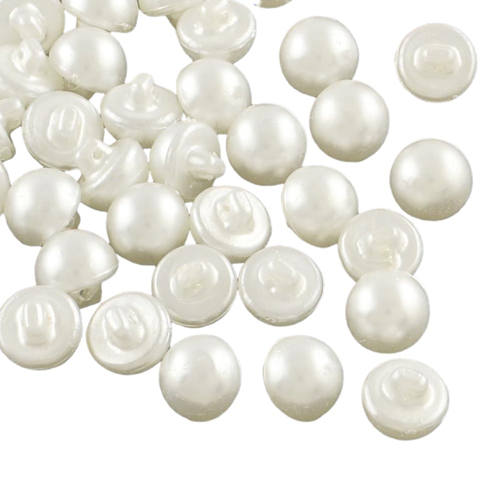 Lot De 50 Boutons Perles Argentés 6mm - Idéal Scrapbooking, Couture, Déco