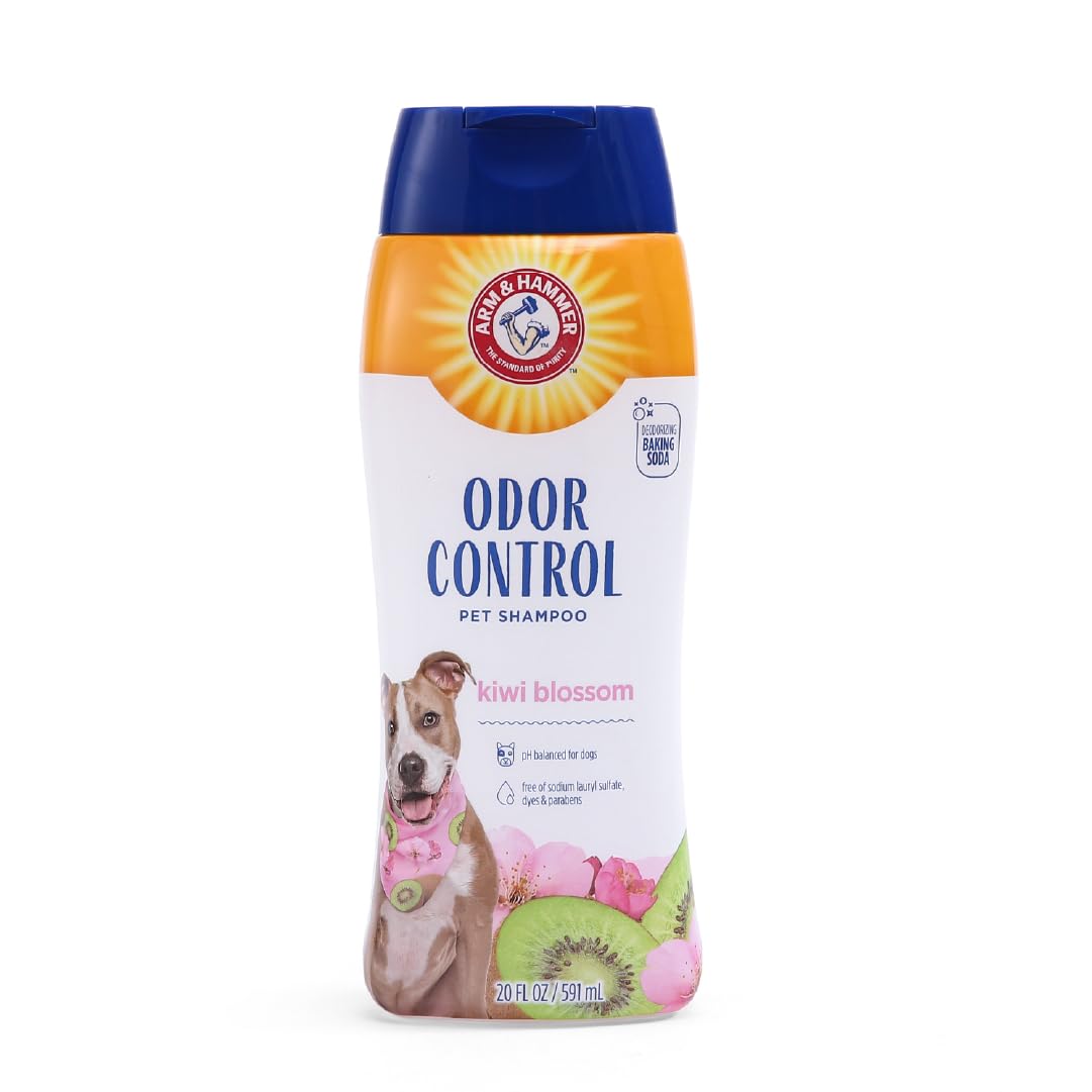 Arm & Hammer Deodorizing Dog Shampoo for Smelly Dogs & Puppies with Baking Soda, Moisturizing Dog Shampoo for Sensitive Skin - Kiwi Blossom Scent, 20 Fl Oz 2