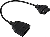 Vista 3 de Adaptador de diagnóstico OBD2 de 12 pines a 16 pines para herramientas de reparación automática de vehículos, adaptador de herramienta