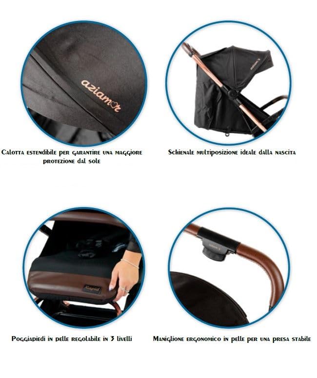 Rapid Passeggino Leggero per Bambini Blu