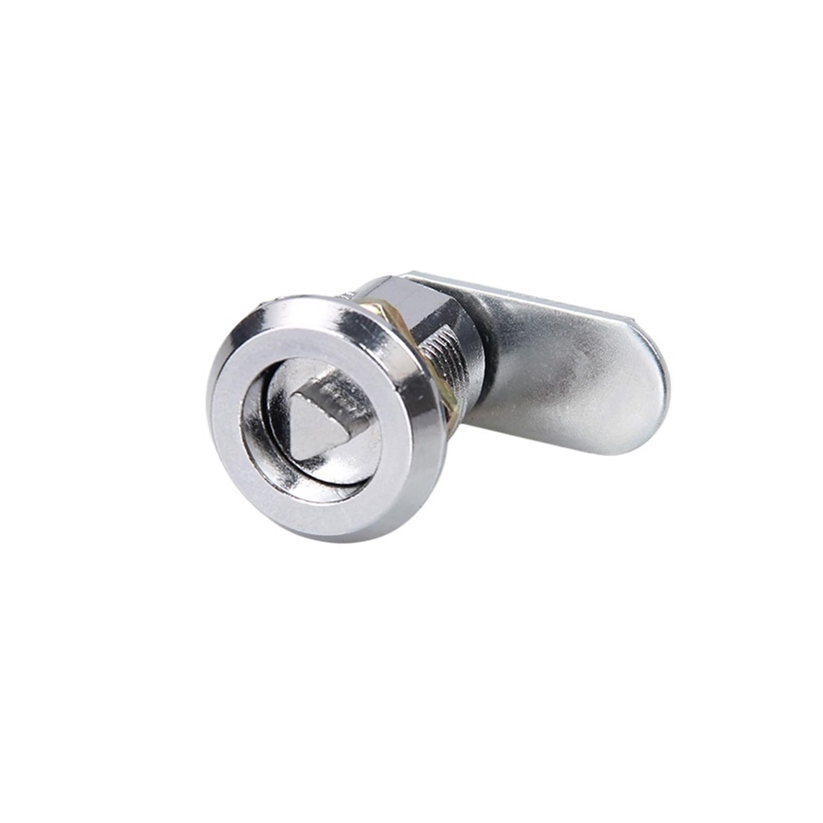 MS705-16/20 Zinc Alloy Cabinet Lock with Key, Small Triangle Cam Lock for Office Desk Letter Box(4Sets-20mm-no Key)