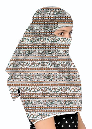 Image of Scarf Face Mask Head Neck Hair Bandana Cover Sun Protection Face Cover Smkoe Dust Safety Scarf Cum Mask For Women Girls Daily Use Face Scarf Mask