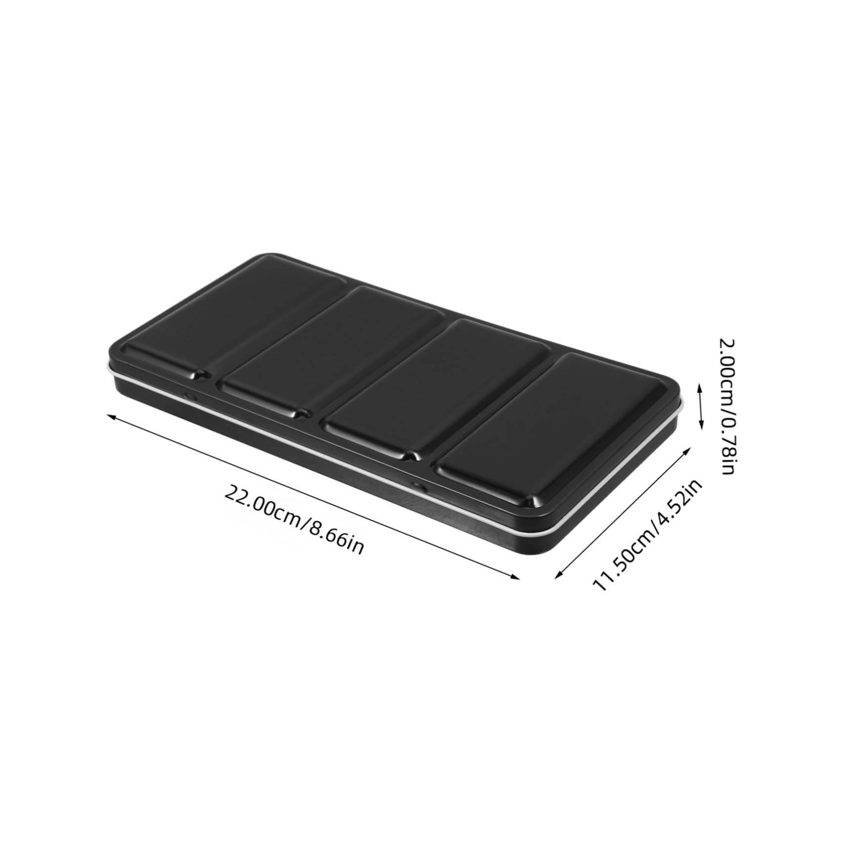 jojofuny Empty Watercolor Palette Tin Portable Pigment Case Iron Storage Box 48 Compartments