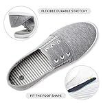 kufeiti Women's Canvas Slip On Shoes Sneakers for Women Fashion Comfortable White Black Elastic Sneakers for Women