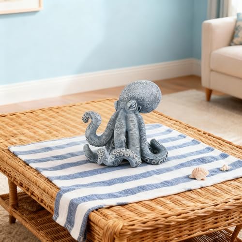 Escultura Decorativa de Pulpo Azul para Hogar miniatura 3