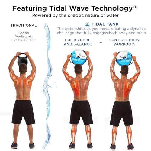 Tidal Tank - Sphere Mini Aqua Ball statt Sandsack Trainings Power Bag mit Wassergewicht, Ultimatives Kern- und Balance-Workout, bis zu 13 kg