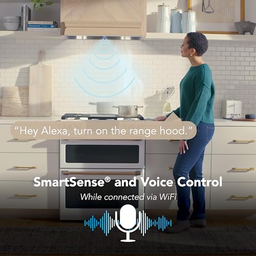 Image of Broan NuTone 21-Inch Custom Range Hood Power Pack Insert, w /SmartSense Auto Operation & Voice Control, Stainless Steel